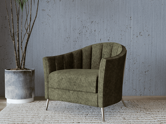 Olive Green Colour Textured Velvet Flock Easy Clean Sofa, Chair and Curtain Fabric