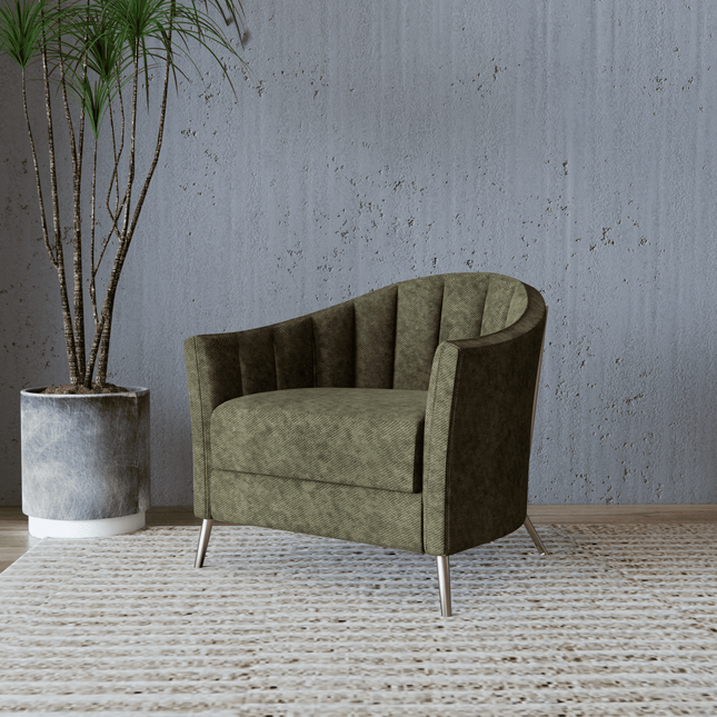 Olive Green Colour Textured Velvet Flock Easy Clean Sofa, Chair and Curtain Fabric
