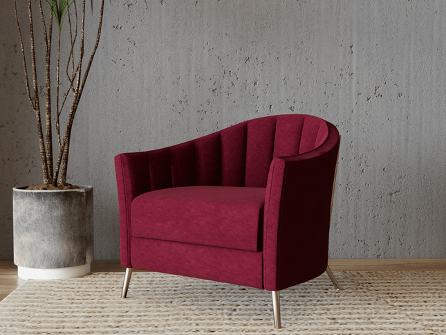 Wine Colour Textured Velvet Flock Easy Clean Sofa, Chair and Curtain Fabric