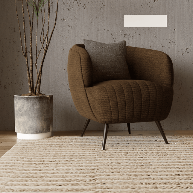 Medium Brown Colour Textured Velvet Flock Easy Clean Sofa, Chair and Curtain Fabric