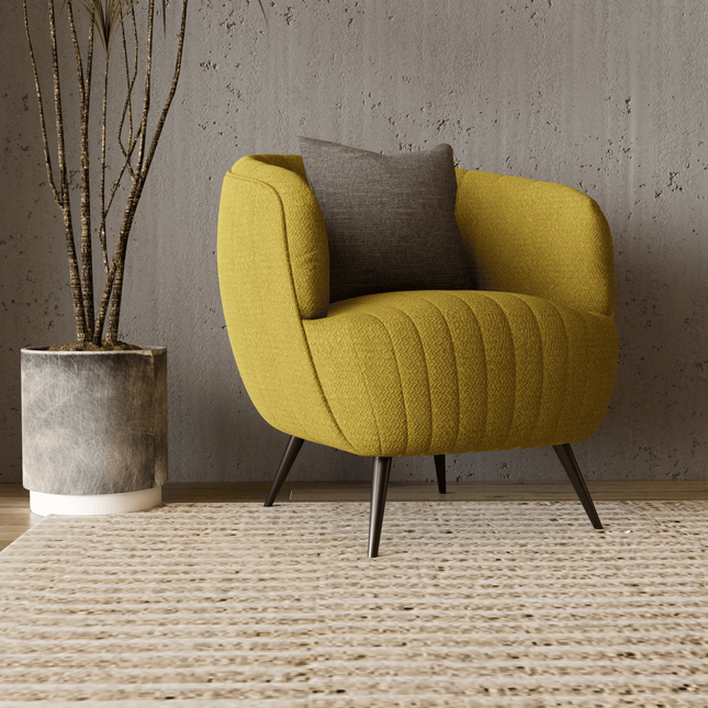 Greenish Yellow Colour Textured Velvet Flock Easy Clean Sofa, Chair and Curtain Fabric