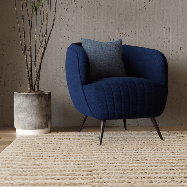 Dark Blue Colour Textured Velvet Flock Easy Clean Sofa, Chair and Curtain Fabric