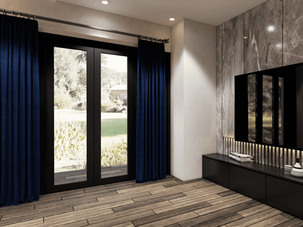 Dark Blue Colour Textured Velvet Flock Easy Clean Sofa, Chair and Curtain Fabric