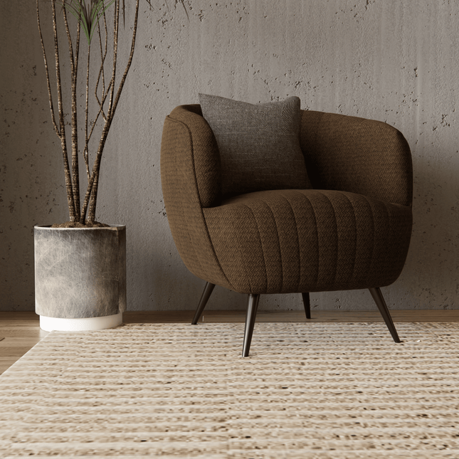 Dark Brown Colour Textured Velvet Flock Easy Clean Sofa, Chair and Curtain Fabric