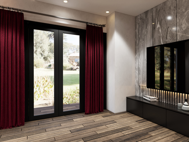 Carmine Red Colour Textured Velvet Flock Easy Clean Sofa, Chair and Curtain Fabric