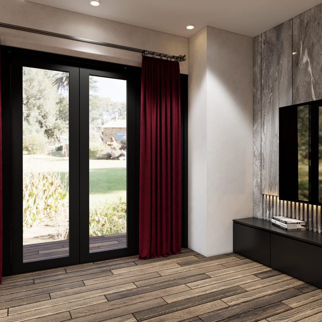 Carmine Red Colour Textured Velvet Flock Easy Clean Sofa, Chair and Curtain Fabric