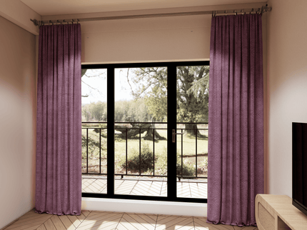 Earthy Mauve Colour Geometric Pattern Suede Sofa, Chair and Curtain Fabric