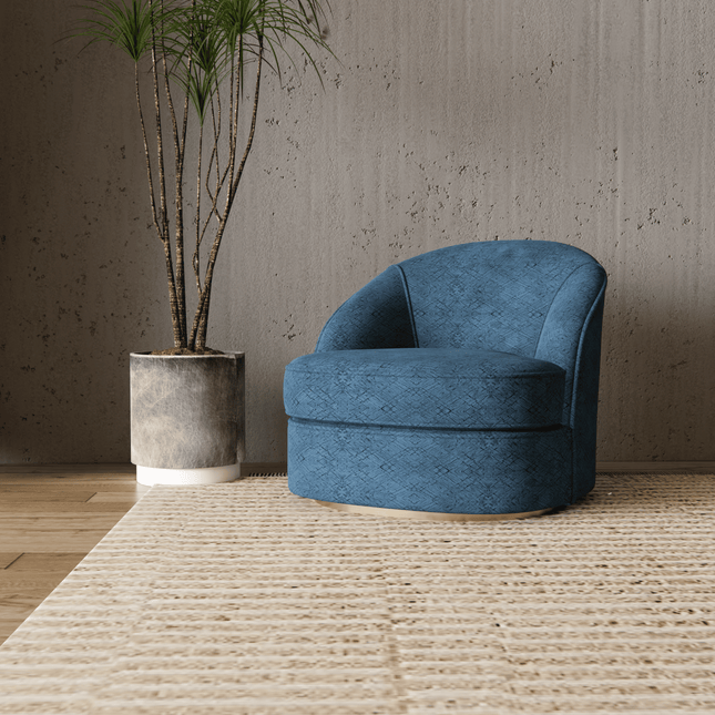 Teal Blue Colour Geometric Pattern Suede Sofa, Chair and Curtain Fabric
