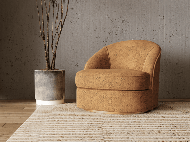 Orche Yellow Colour Geometric Pattern Suede Sofa, Chair and Curtain Fabric