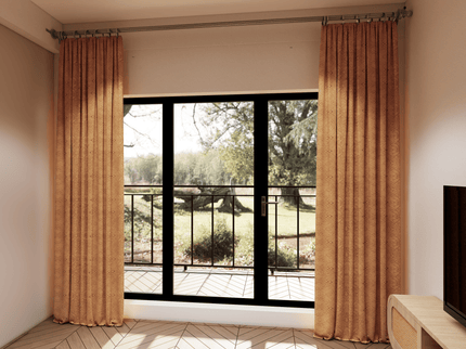 Orche Yellow Colour Geometric Pattern Suede Sofa, Chair and Curtain Fabric
