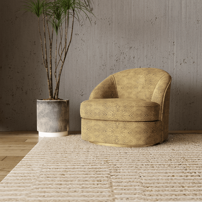 Yellow Colour Geometric Pattern Suede Sofa, Chair and Curtain Fabric