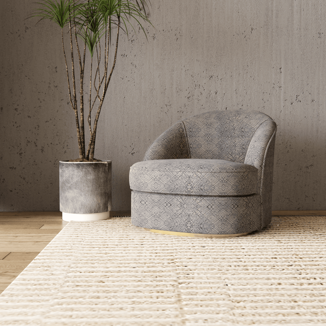 Beige Taupe Colour Geometric Pattern Suede Sofa, Chair and Curtain Fabric