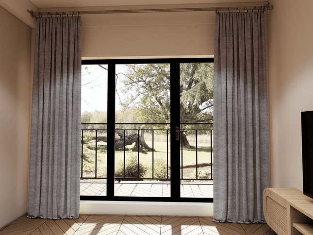 Beige Taupe Colour Geometric Pattern Suede Sofa, Chair and Curtain Fabric