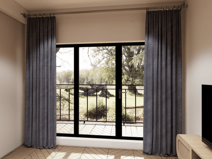 Medium Grey Colour Geometric Pattern Suede Sofa, Chair and Curtain Fabric