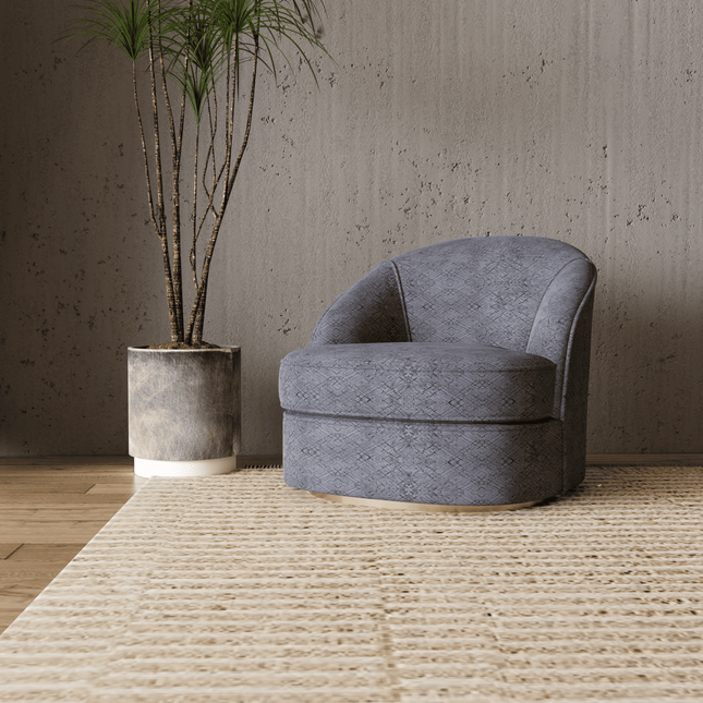 Stone Grey Colour Geometric Pattern Suede Sofa, Chair and Curtain Fabric