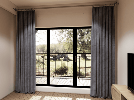 Stone Grey Colour Geometric Pattern Suede Sofa, Chair and Curtain Fabric