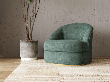 Olive Green Colour Geometric Pattern Suede Sofa, Chair and Curtain Fabric