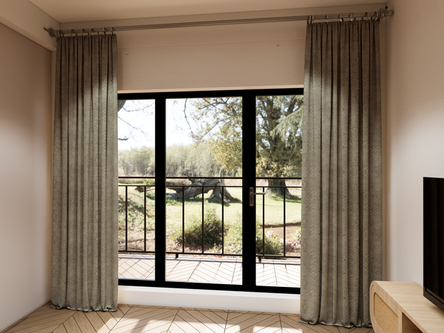 Brass Colour Geometric Pattern Suede Sofa, Chair and Curtain Fabric