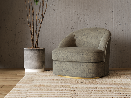 Brass Colour Geometric Pattern Suede Sofa, Chair and Curtain Fabric