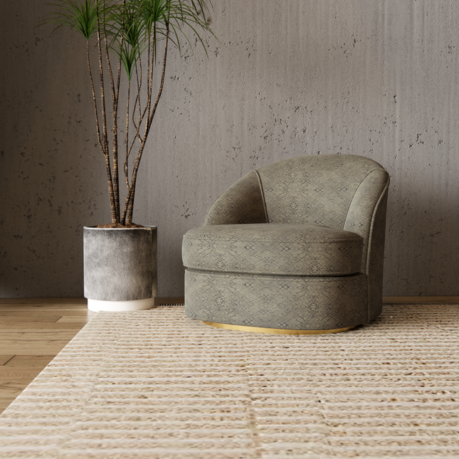 Brass Colour Geometric Pattern Suede Sofa, Chair and Curtain Fabric