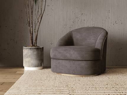 Medium Grey Colour Geometric Pattern Suede Sofa, Chair and Curtain Fabric