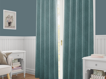 Olive Green Textured Suede Readymade Curtain