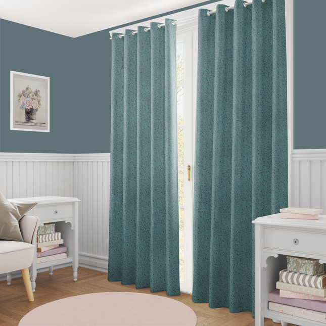 Olive Green Textured Suede Readymade Curtain