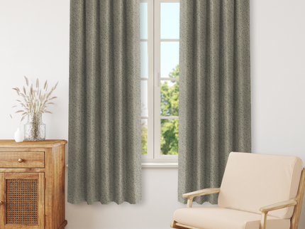 Brass Colour Textured Suede Readymade Curtain