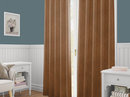 Ochre Golden Yellow Colour Textured Suede Readymade Curtain