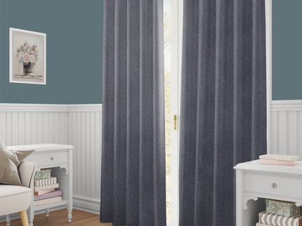 Stone Grey Textured Suede Readymade Curtain