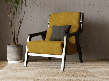 Mustard Yellow Colour Textured Velvet Flock Easy Clean Sofa, Chair and Curtain Fabric