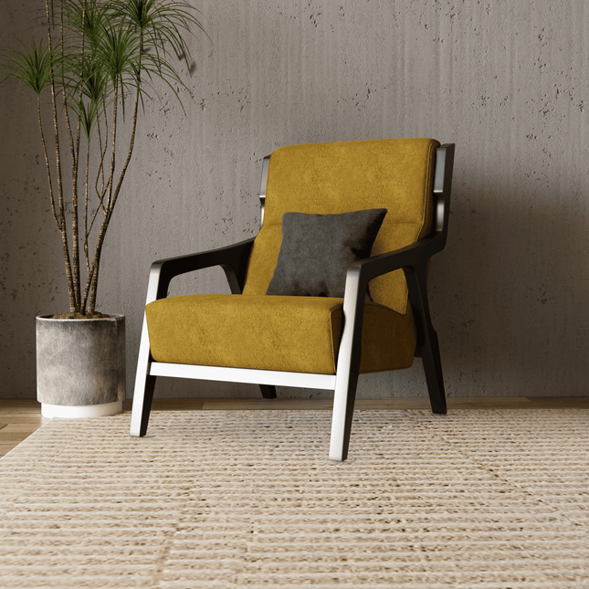 Mustard Yellow Colour Textured Velvet Flock Easy Clean Sofa, Chair and Curtain Fabric
