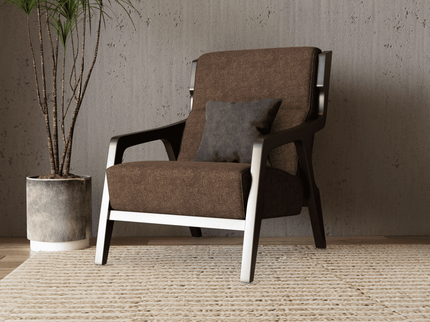 Espresso Brown Colour Textured Velvet Flock Easy Clean Sofa, Chair and Curtain Fabric