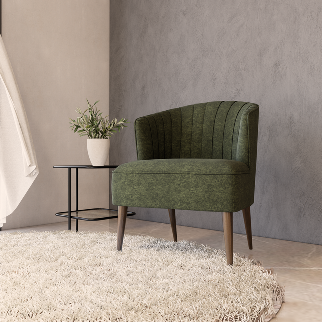 Olive Green Colour Textured Velvet Flock Easy Clean Sofa, Chair and Curtain Fabric