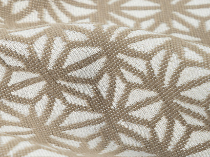 Beige colour geometric floral pattern velvet flock Easy Clean sofa, chair and curtain fabrics (Dual side)