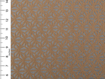 Brown colour geometric floral pattern velvet flock Easy Clean sofa, chair and curtain fabrics (Dual side)