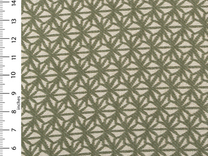 Olive green colour geometric floral pattern velvet flock Easy Clean sofa, chair and curtain fabrics (Dual side)