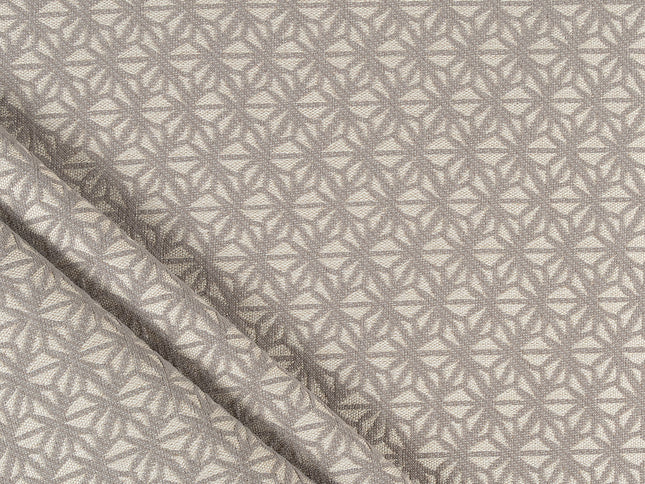 Taupe colour geometric floral pattern velvet flock Easy Clean sofa, chair and curtain fabrics (Dual side)