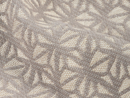 Taupe colour geometric floral pattern velvet flock readymade curtain