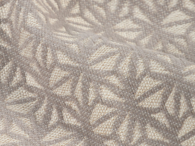 Taupe colour geometric floral pattern velvet flock Easy Clean sofa, chair and curtain fabrics (Dual side)