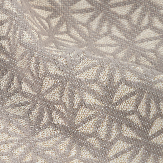 Taupe colour geometric floral pattern velvet flock Easy Clean sofa, chair and curtain fabrics (Dual side)