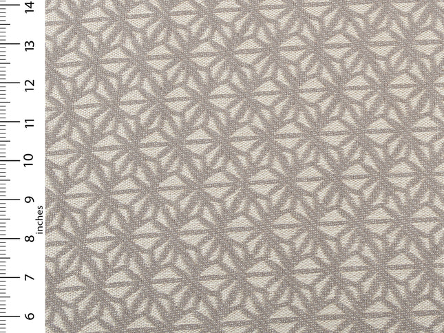 Taupe colour geometric floral pattern velvet flock Easy Clean sofa, chair and curtain fabrics (Dual side)