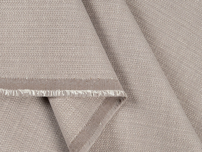 Taupe colour textured plain velvet flock Easy Clean sofa, chair and curtain fabrics (Dual side)