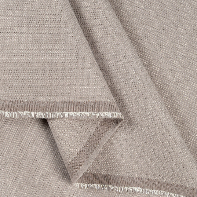 Taupe colour textured plain velvet flock Easy Clean sofa, chair and curtain fabrics (Dual side)