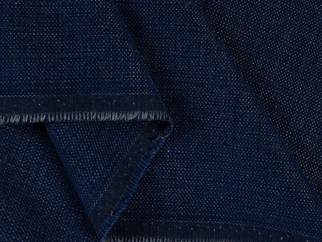 Royal blue colour textured plain velvet flock Easy Clean sofa, chair and curtain fabrics (Dual side)