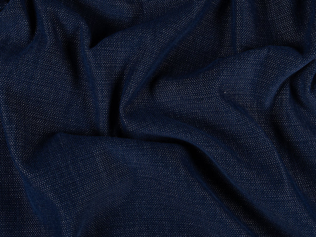 Royal blue colour textured plain velvet flock Easy Clean sofa, chair and curtain fabrics (Dual side)