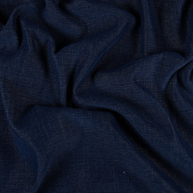 Royal blue colour textured plain velvet flock Easy Clean sofa, chair and curtain fabrics (Dual side)