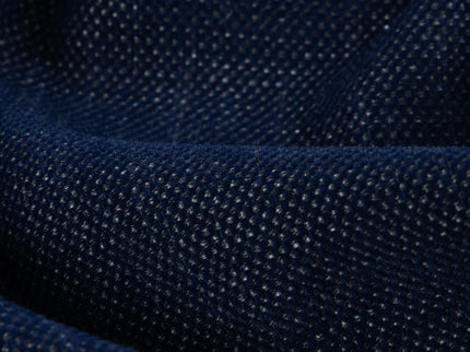 Royal blue colour textured plain velvet flock Easy Clean sofa, chair and curtain fabrics (Dual side)