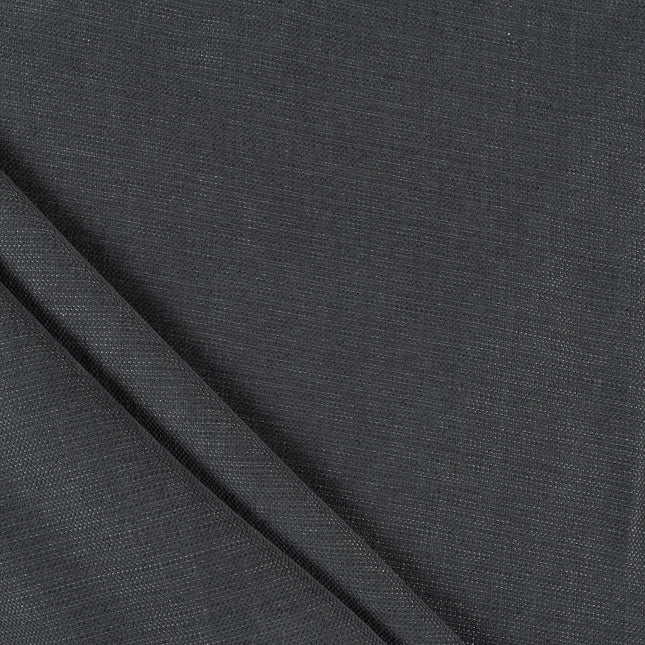 Charcoal grey colour textured plain velvet flock Easy Clean sofa, chair and curtain fabrics (Dual side)