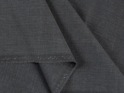 Charcoal grey colour textured plain velvet flock Easy Clean sofa, chair and curtain fabrics (Dual side)